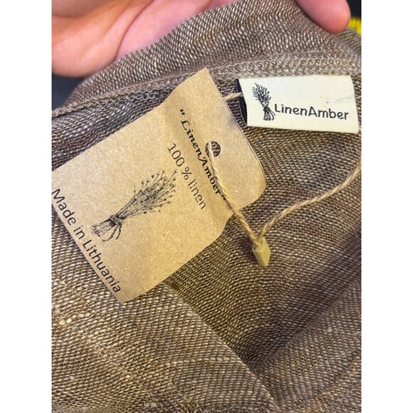 Linen Amber Linen Blouse Brown M - Picture 4 of 4